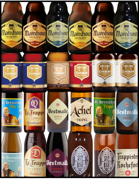 LOTE - ABADÍA Y TRAPENCES №1+№2 - Según Stock 24 Botellas x 33cl