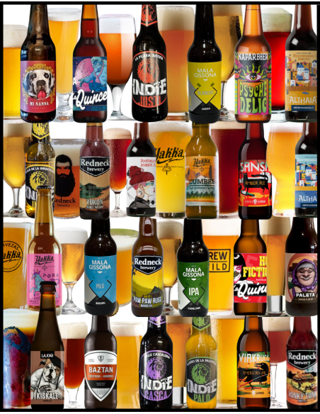 LOTE - ARTESANAS NACIONALES Nº1+Nº2 - Conforme stock 24 garrafas com copos