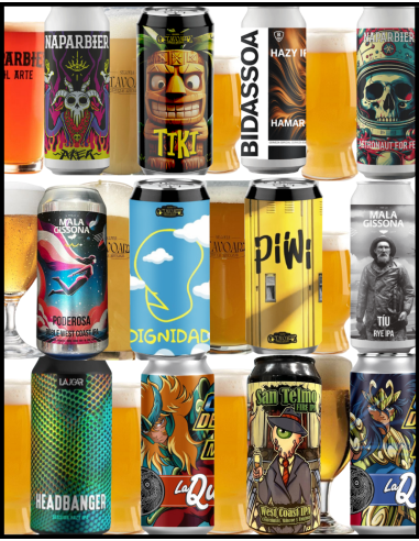 LOT - NATIONAL IPA'S - According to Stock 12 Cans - 44cl with glasses