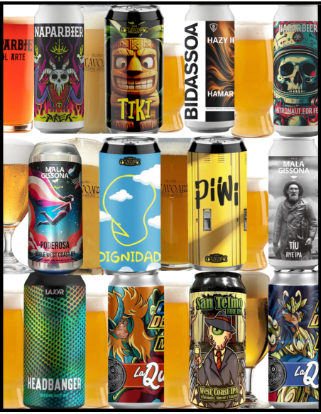 LOT - NATIONAL IPA'S - According to Stock 12 Cans - 44cl with glasses