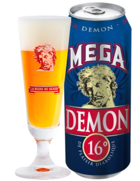 BIERE - MEGA DEMON - European Strong Lager Lata 50cl com copo