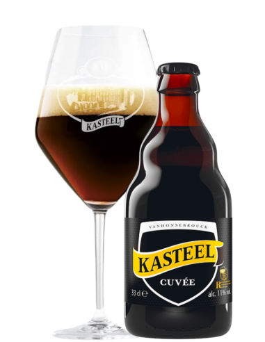 KASTEEL - CUVÉE DU CHATEAU - cerveja preta forte belga 33cl com copo