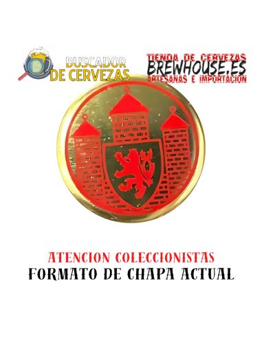 distintivo de garrafa dourado com desenho da marca
