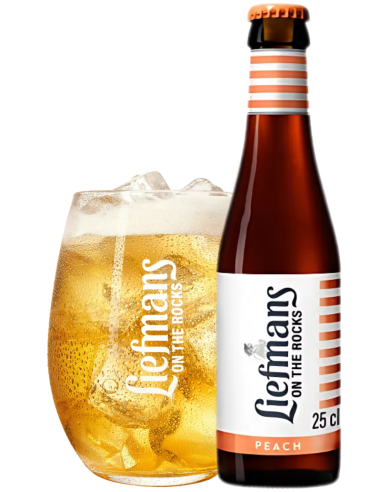LIEFMANS - ON THE ROCK PEACH - Fruit Beer (Peach) 25cl con vaso