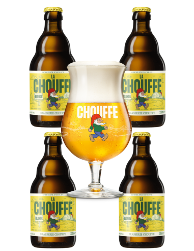 CHOUFFE  - BLOND PACK - Belgian Blond 4x33CL + 1Copa Snifter