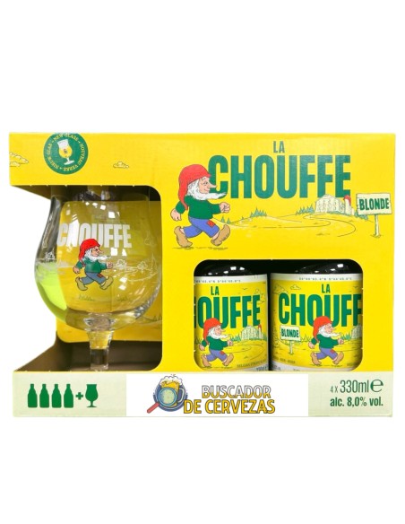 CHOUFFE - BLOND + CUP - Belgian Blond 4x33CL