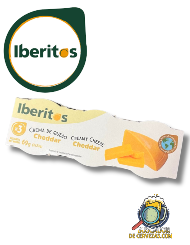 IBERITOS - CREME DE QUEIJO CHEDDAR - 3x23g