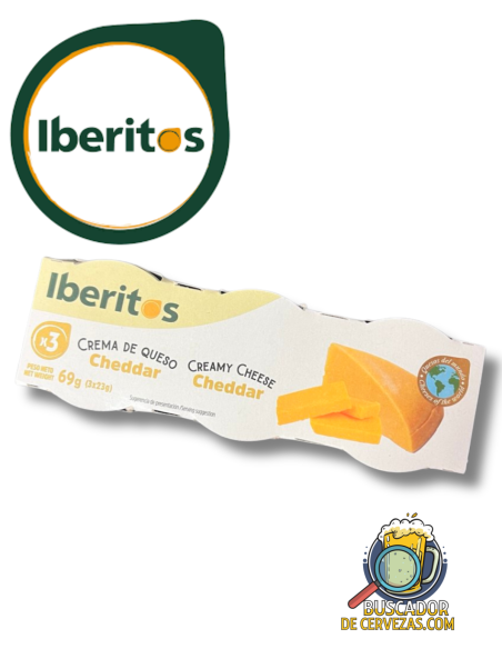 IBERITOS - CREME DE QUEIJO CHEDDAR - 3x23g