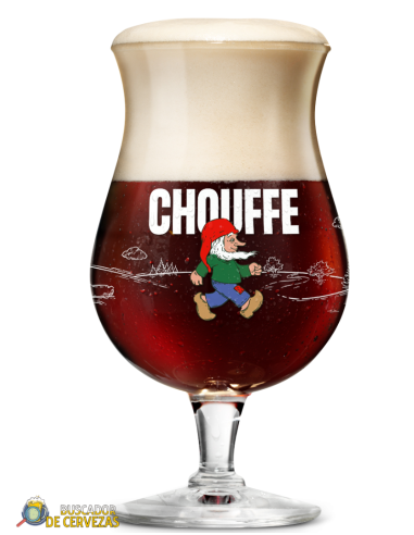 CHOUFFE - Copo Tulipa - 33cl com cerveja dentro