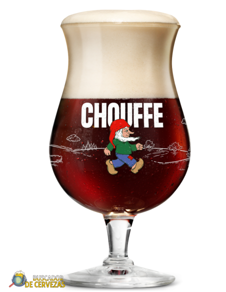 CHOUFFE - Copo Tulipa - 33cl com cerveja dentro