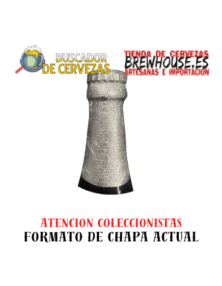 la tapa de la botella está envuelta en papel de aluminio