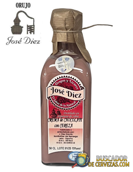 ORUJO Y LICORES JOSÉ DÍEZ - CHOCOLATE CREAM WITH CHERRY - 50cl
