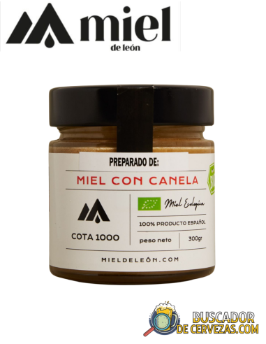 MIEL DE LEÓN - CREMA DE MIEL CON CANELA - Ecológico 300g