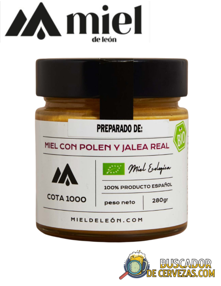 MIEL DE LEÓN - CREMA DE MIEL CON POLEN Y JALEA REAL - Ecológico 280g