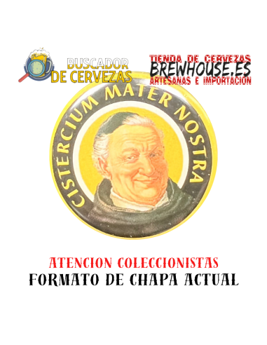 chapa de cerveza con dibujo de la marca