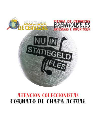 chapa color silver, con dibujo de la marca