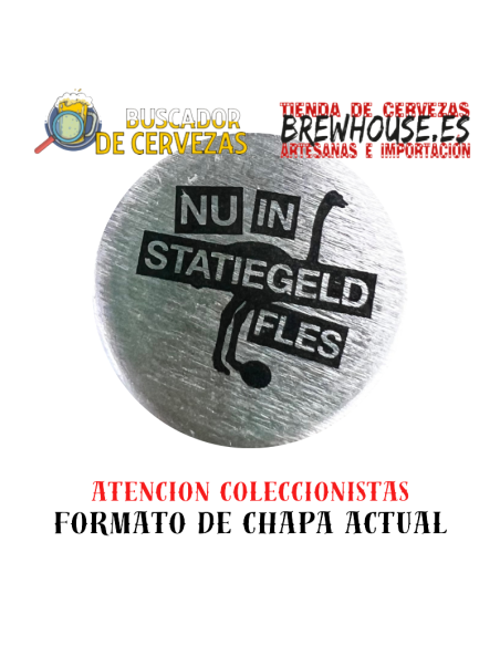 chapa color silver, con dibujo de la marca