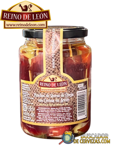 REINO DE LEÓN - ESPECIARIAS DE QUEIJO DE OVELHA COM CECINA EM ÓLEO (14UD) - 465g