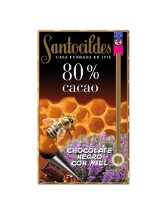 CHOCOLATES SANTOCILDES - CHOCOLATE NEGRO 80% CON MIEL - 200g