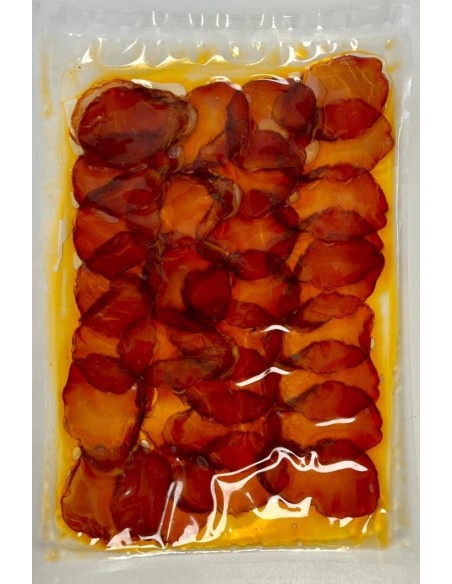 RUA GOURMET - LOMBO DE PORCO CURADO EM AZEITE EXTRA VIRGEM - Pacote aprox. 250g