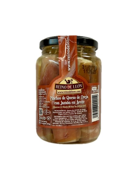 REINO DE LEÓN - QUEIJO DE OVELHA COM PRESUNTO OLEADO 14 peças - 465g