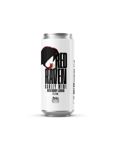MENNO OLIVIER BREWING - RED RAVEN Barley Vine con Licor de Cereza 12,1º - 44cl