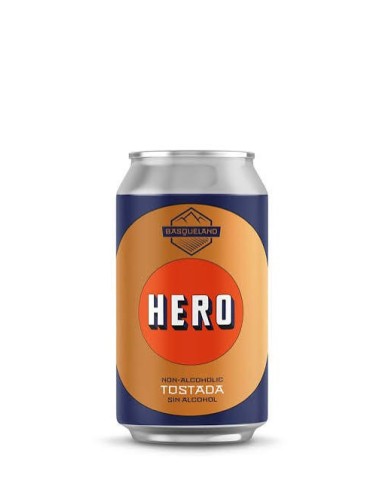 BASQUELAND - HERO TOSTADA 0,5º - Sin Alcohol Lata 33cl