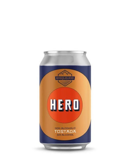 BASQUELAND - HERO TOSTADA 0,5º - Sin Alcohol Lata 33cl